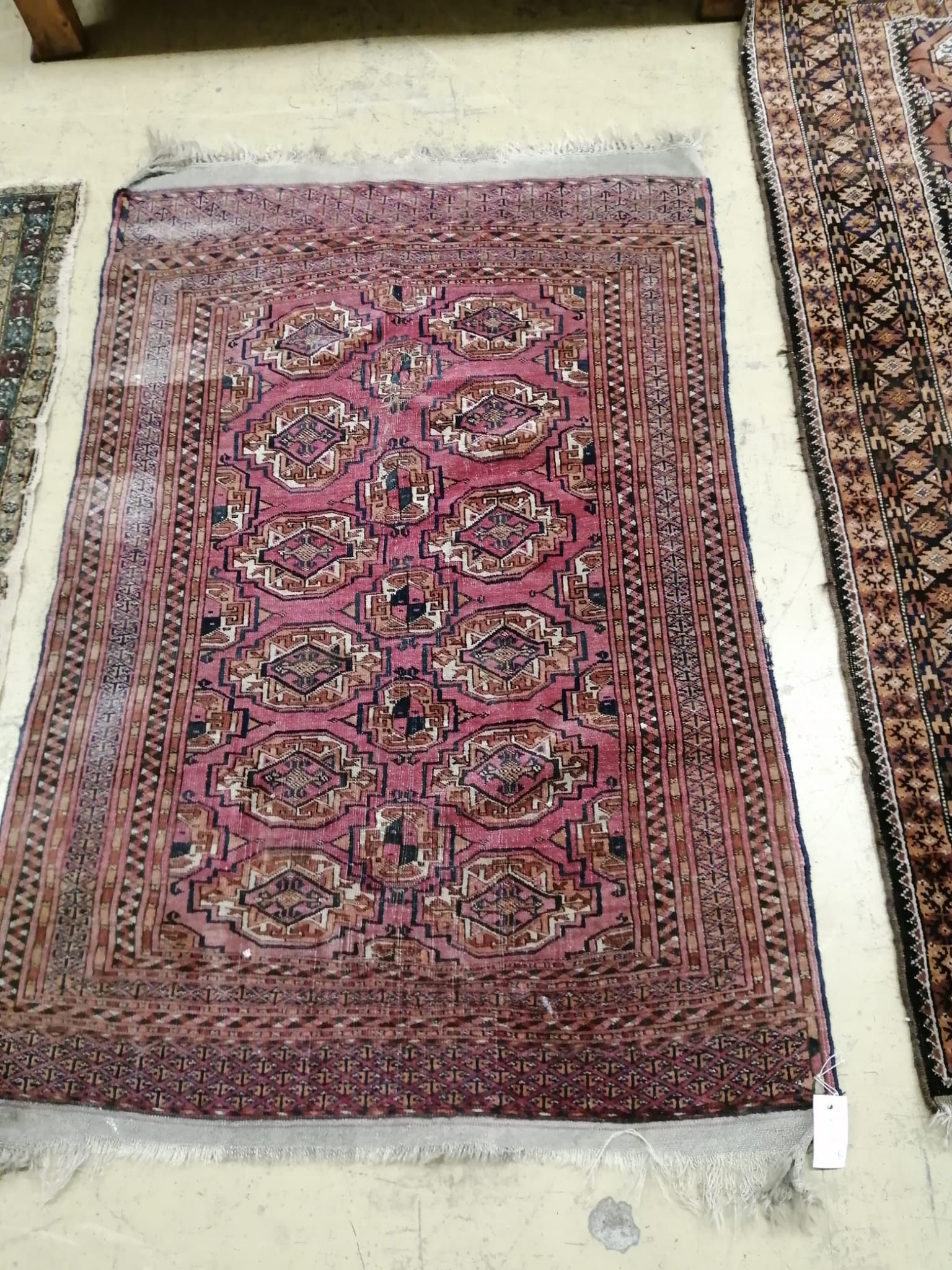 Two Bokhara red ground rugs, larger 180 x 125cm